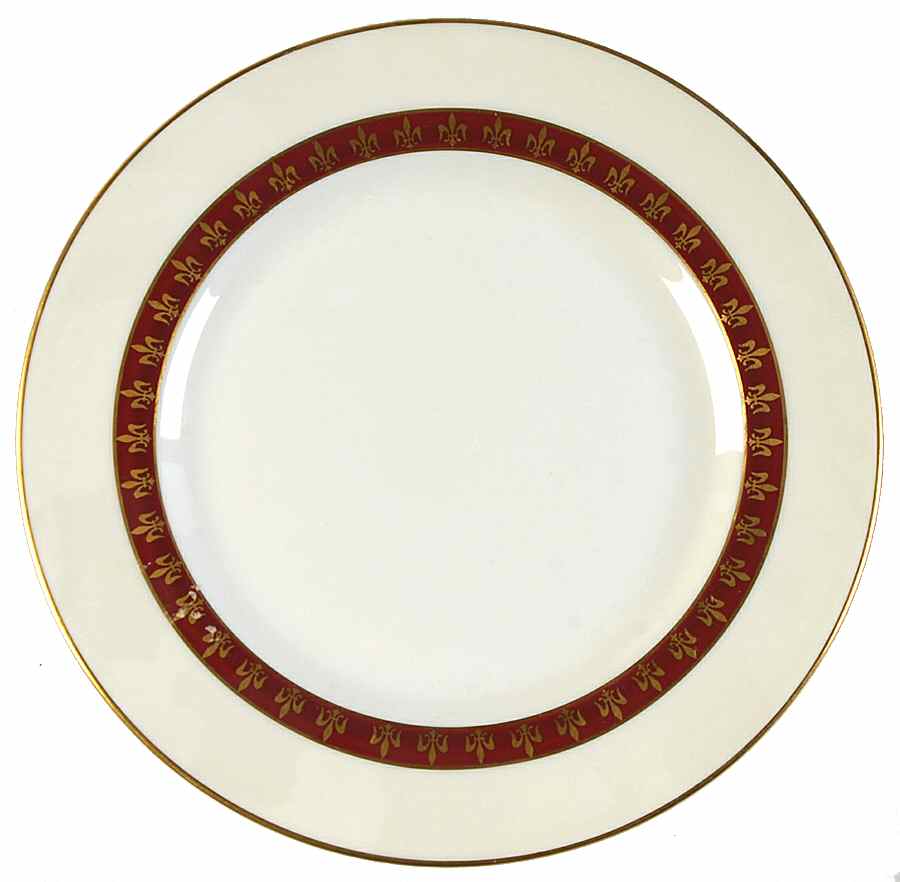 Fleur De Lis Red Salad Plate by Haviland-1