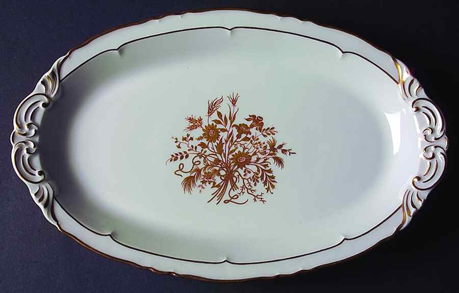 Floreal 13" Oval Serving Platter by Haviland-1