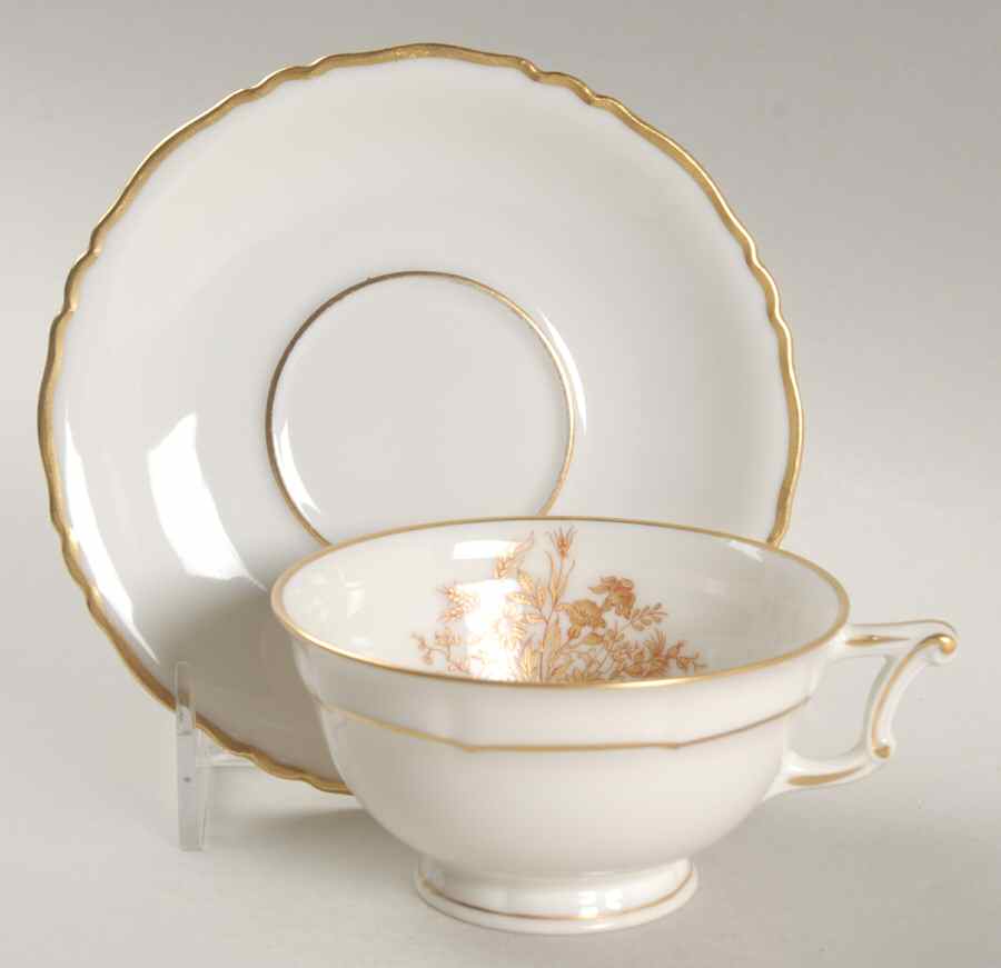 Floreal Footed Cup & Saucer Set by Haviland-1