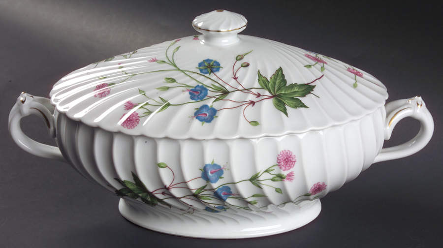 Florence (Newer, Swirl Edge, No Trim) Tureen &  Lid by Haviland-1