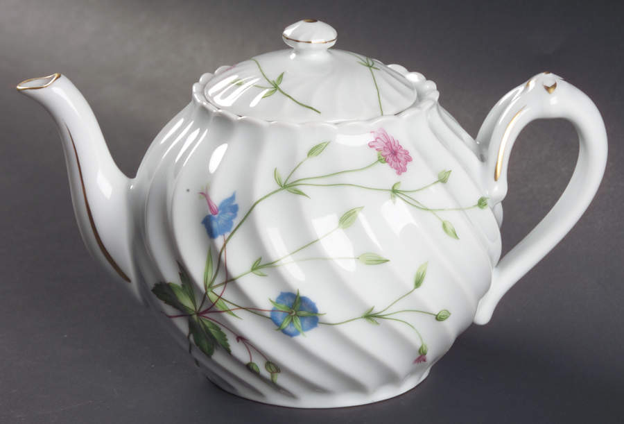 Florence (Newer, Swirl Edge, No Trim) Small Teapot & Lid by Haviland-1