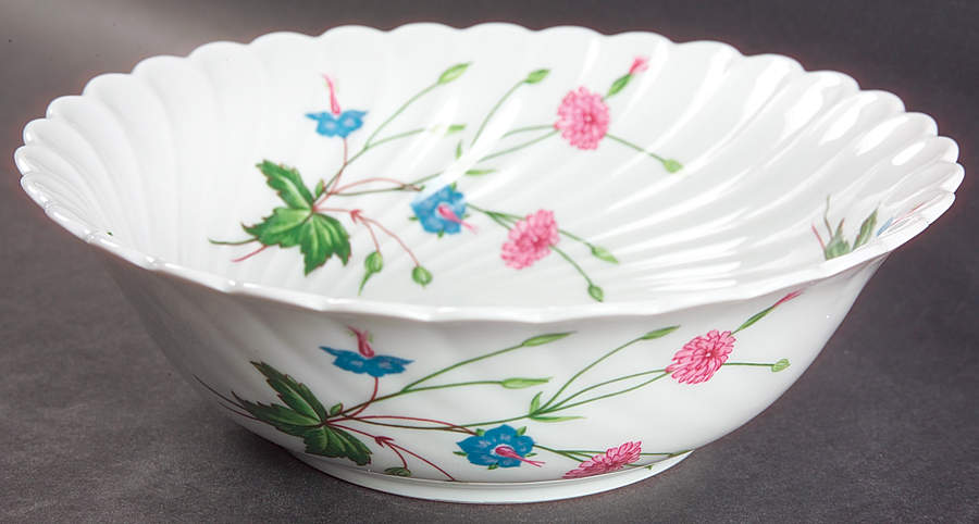 Florence (Newer, Swirl Edge, No Trim) 8" Round Vegetable Bowl by Haviland-1