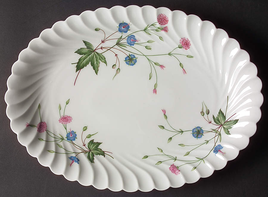 Florence (Newer, Swirl Edge, No Trim) 14" Oval Serving Platter by Haviland-1