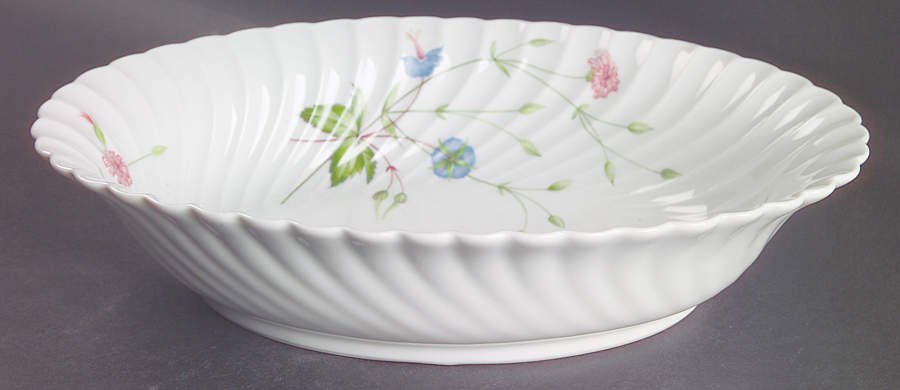Florence (Newer, Swirl Edge, No Trim) 10" Oval Vegetable Bowl by Haviland-1