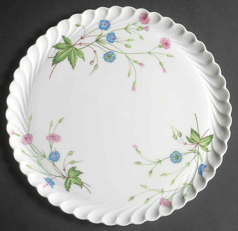 Florence (Newer, Swirl Edge, No Trim) Cake Plate by Haviland-1