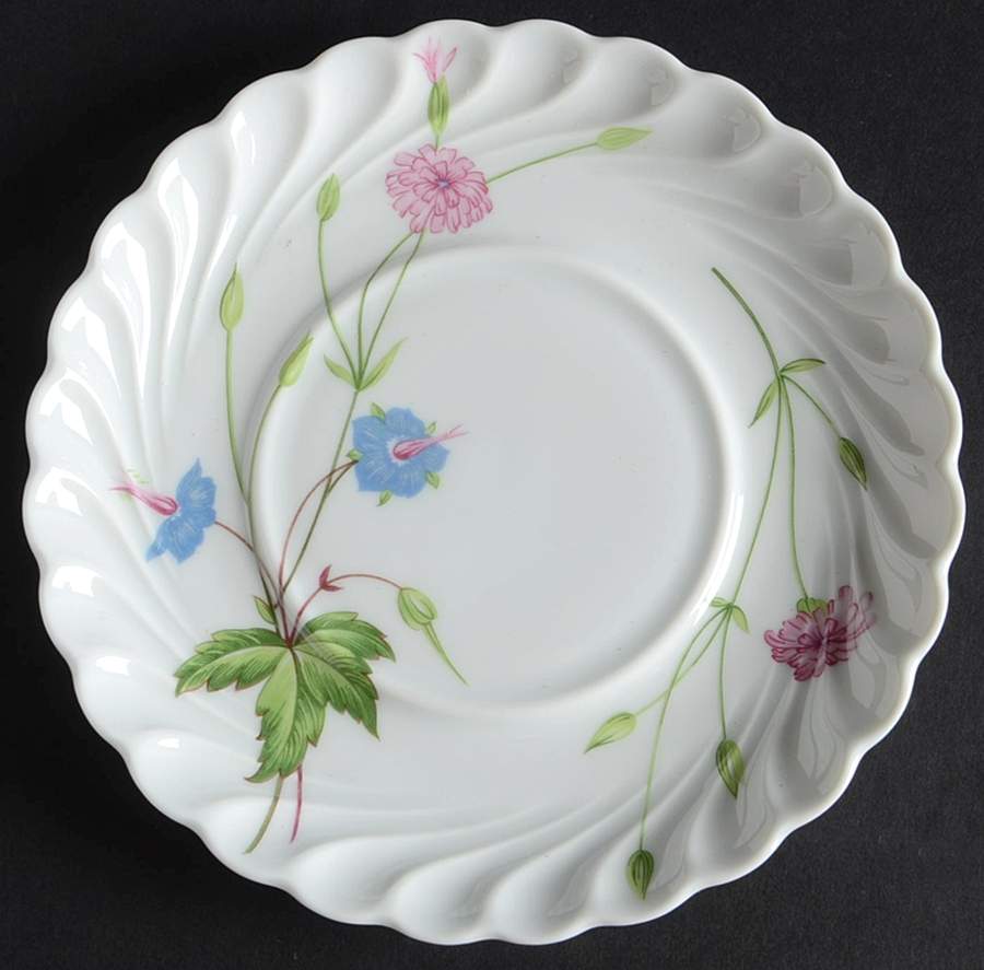 Florence (Newer, Swirl Edge, No Trim) Saucer for Flat Cup by Haviland-1