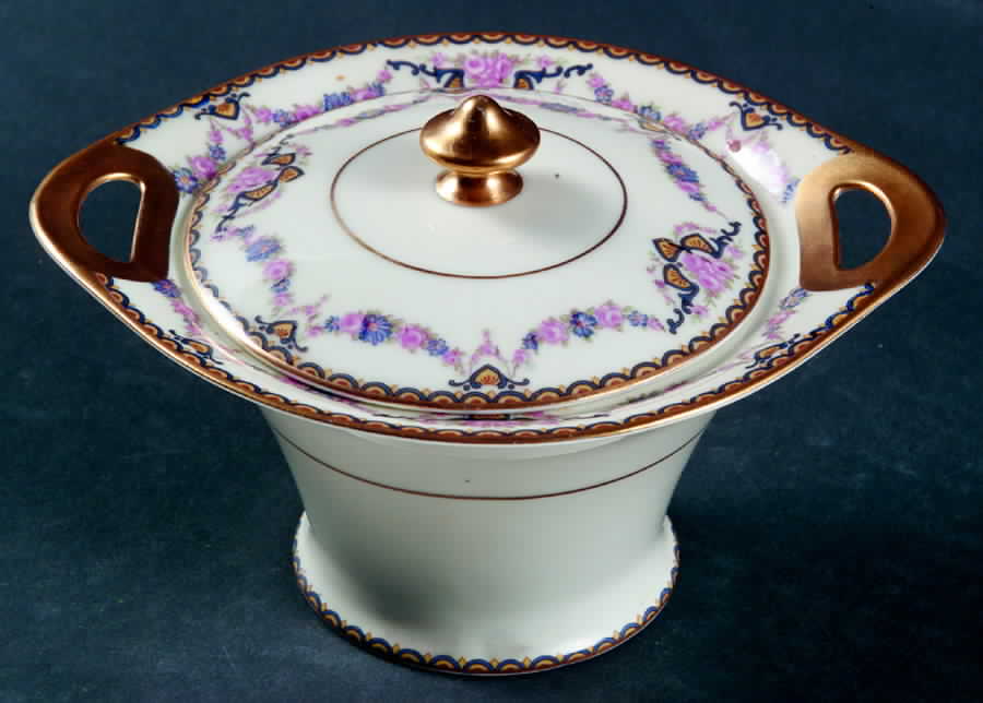 Flora Sugar Bowl & Lid by Haviland-1