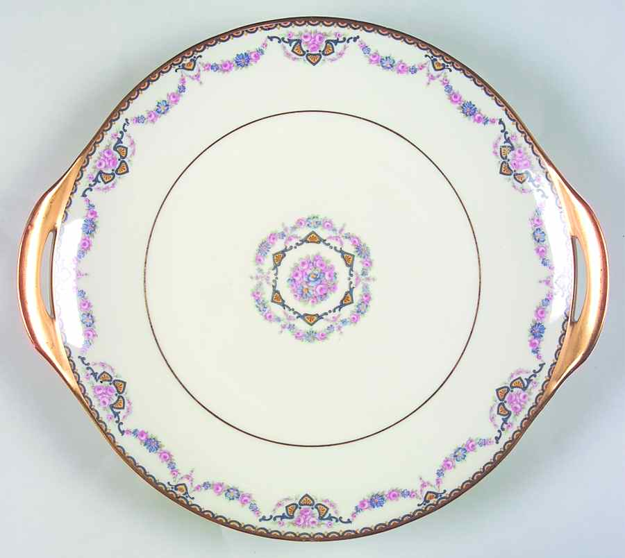Flora Handled Cake Plate by Haviland-1