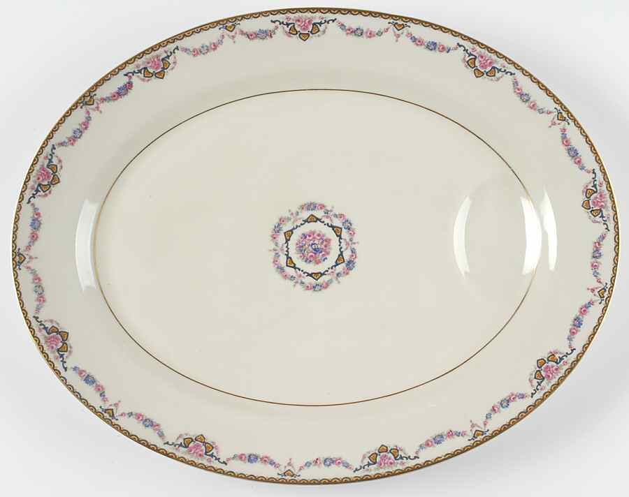 Flora 16" Oval Serving Platter by Haviland-1
