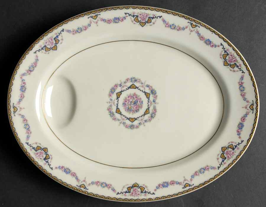 Flora 11" Oval Serving Platter by Haviland-1