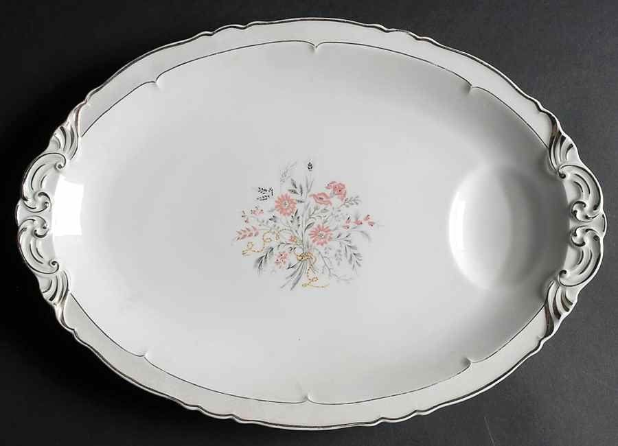 Floradora 15" Oval Serving Platter by Haviland-1
