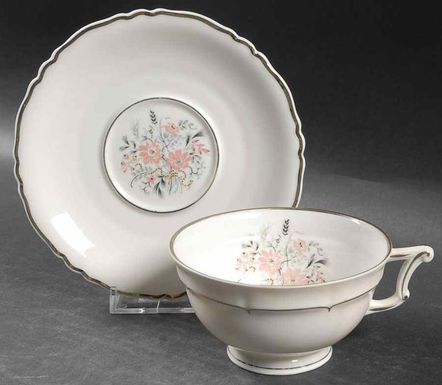 Floradora Footed Cup & Saucer Set by Haviland-1