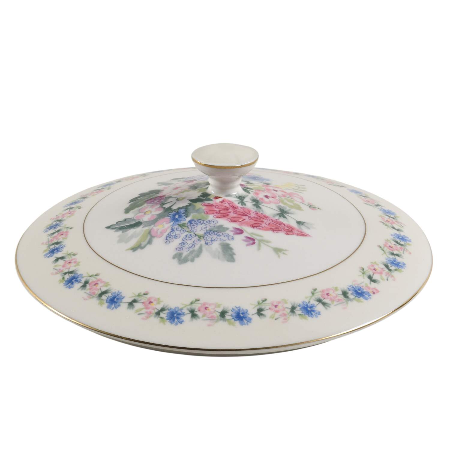 Fox Glove Lid for Round Vegetable by Haviland-1
