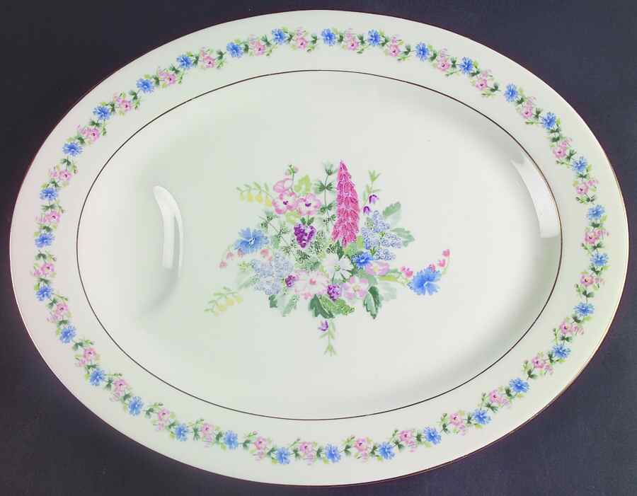 Fox Glove 13" Oval Serving Platter by Haviland-1