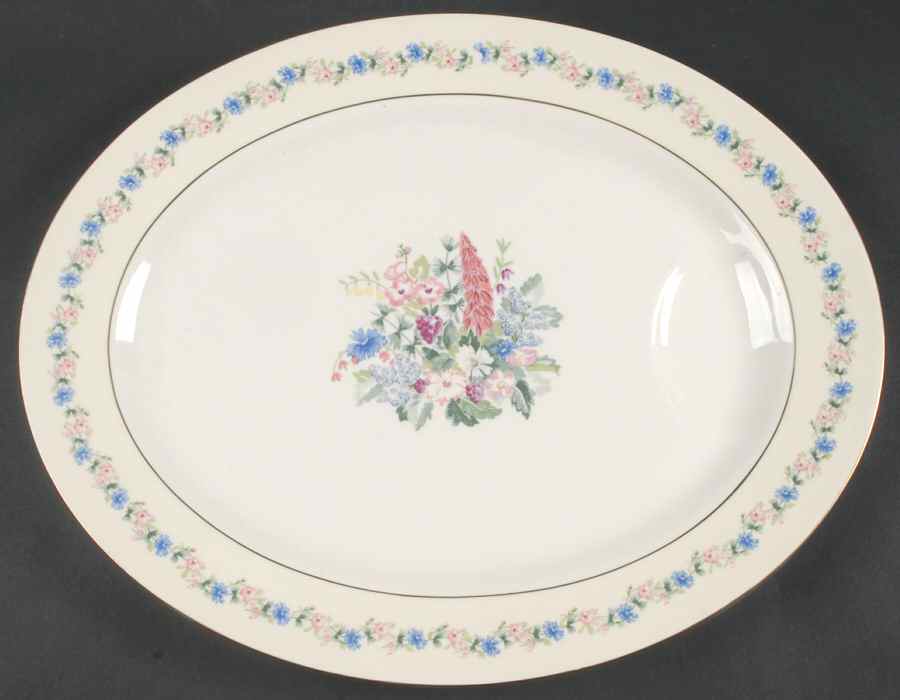 Fox Glove 16" Oval Serving Platter by Haviland-1