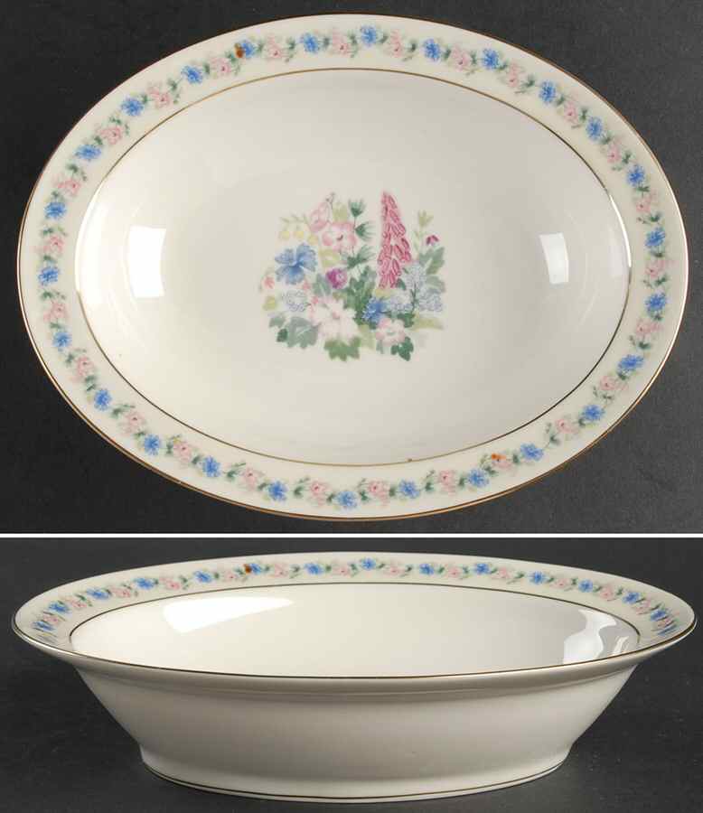 Fox Glove 9" Oval Vegetable Bowl by Haviland-1