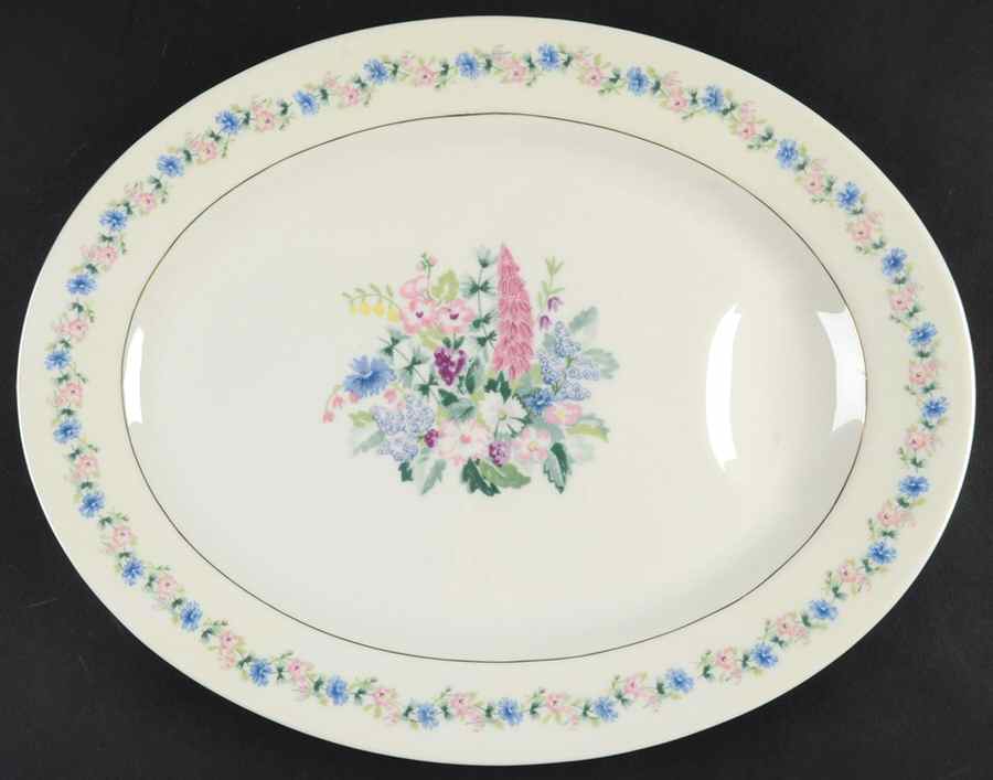 Fox Glove 14" Oval Serving Platter by Haviland-1