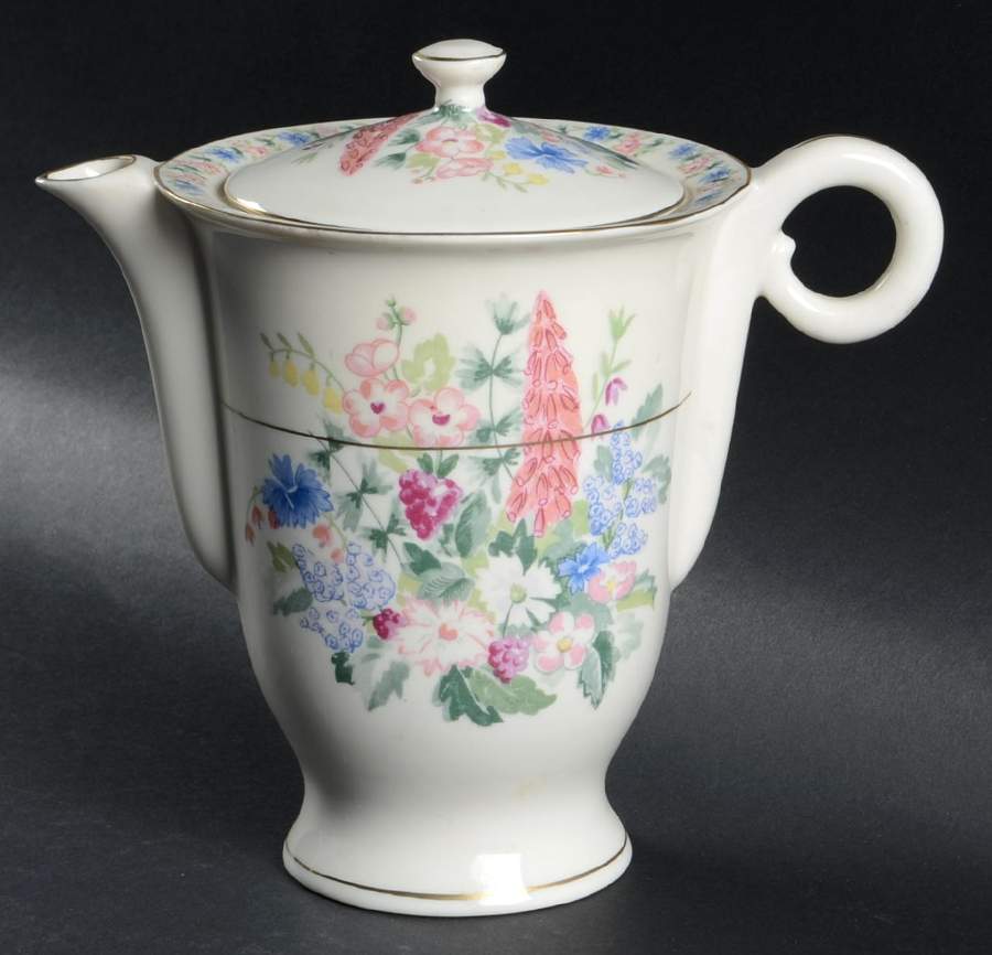 Fox Glove Coffee Pot & Lid by Haviland-1