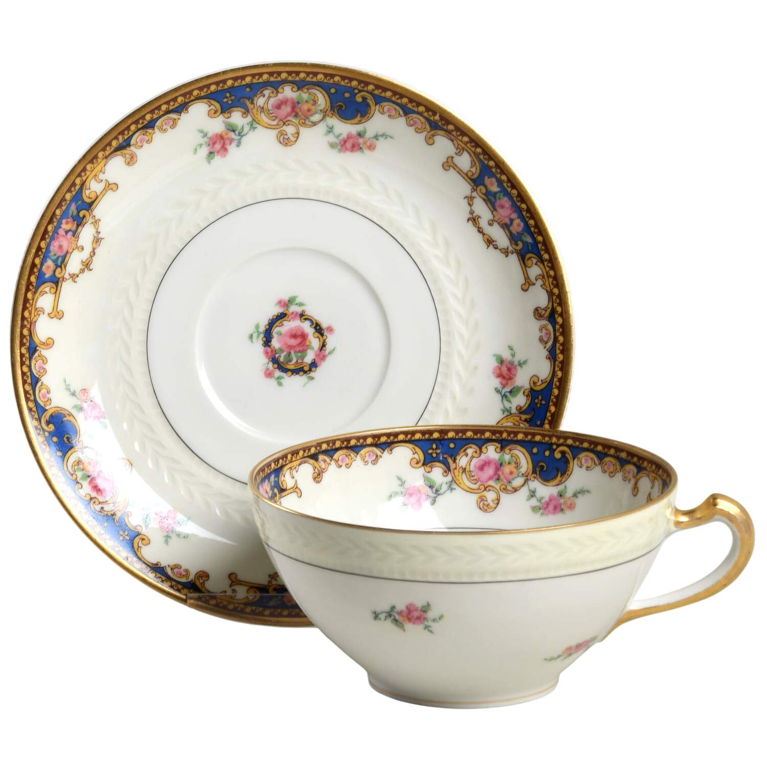 Fontainebleau Footed Cup & Saucer Set by Haviland-1