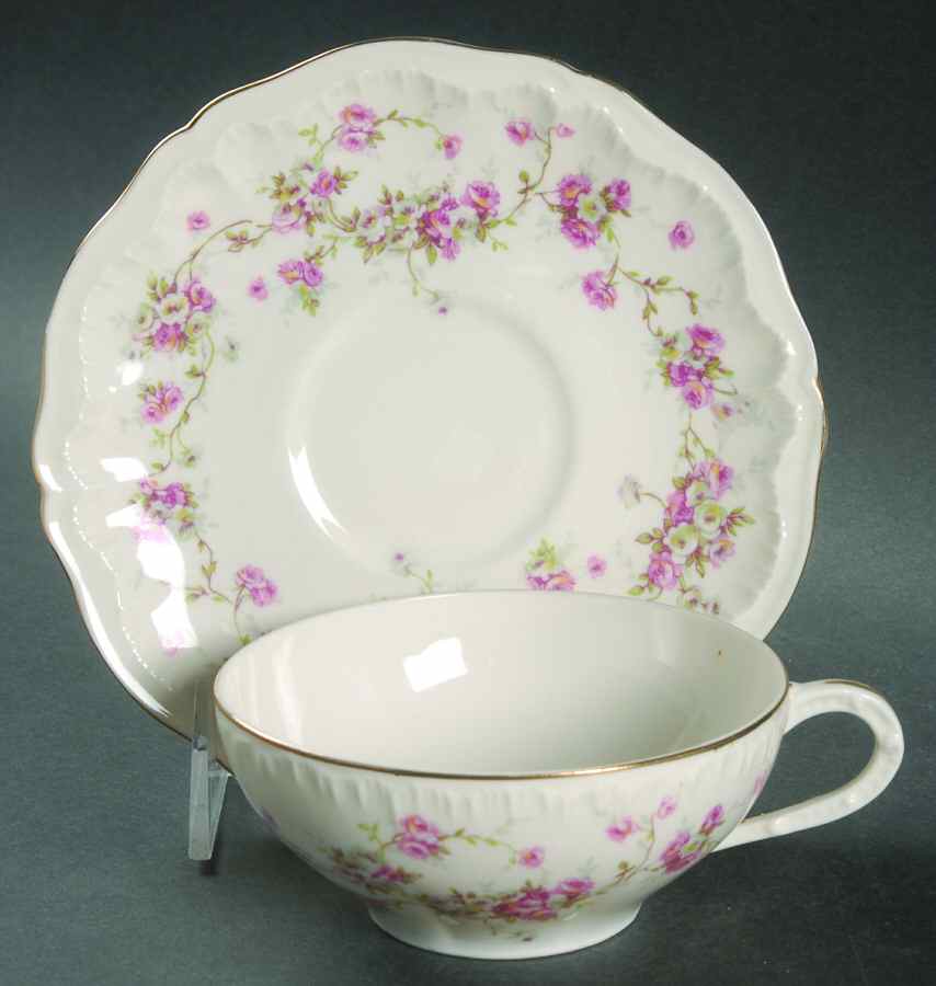Francine Flat Cup & Saucer Set by Haviland-1