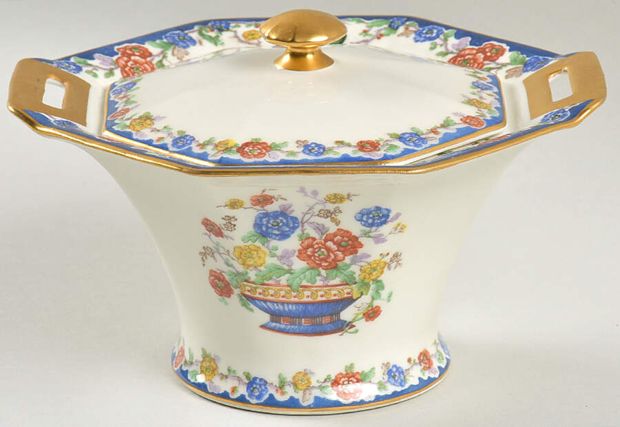 Garden of Allah Sugar Bowl & Lid by Haviland-1