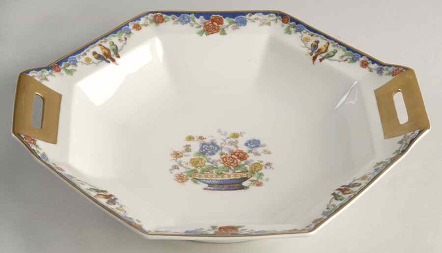Garden of Allah 10" Octagonal Vegetable Bowl by Haviland-1