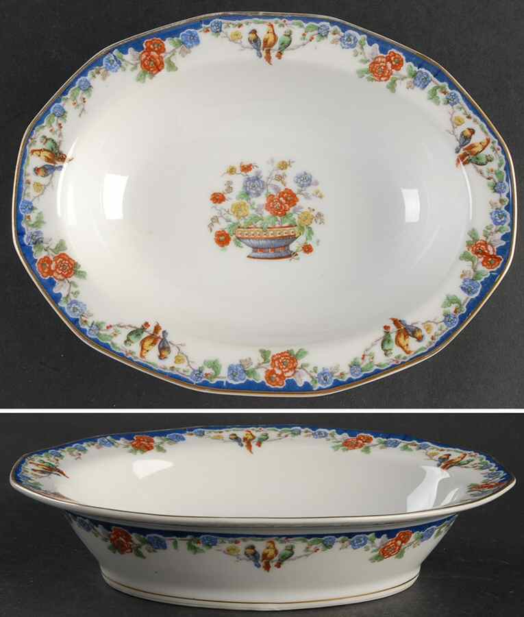 Garden of Allah 9" Oval Vegetable Bowl by Haviland-1