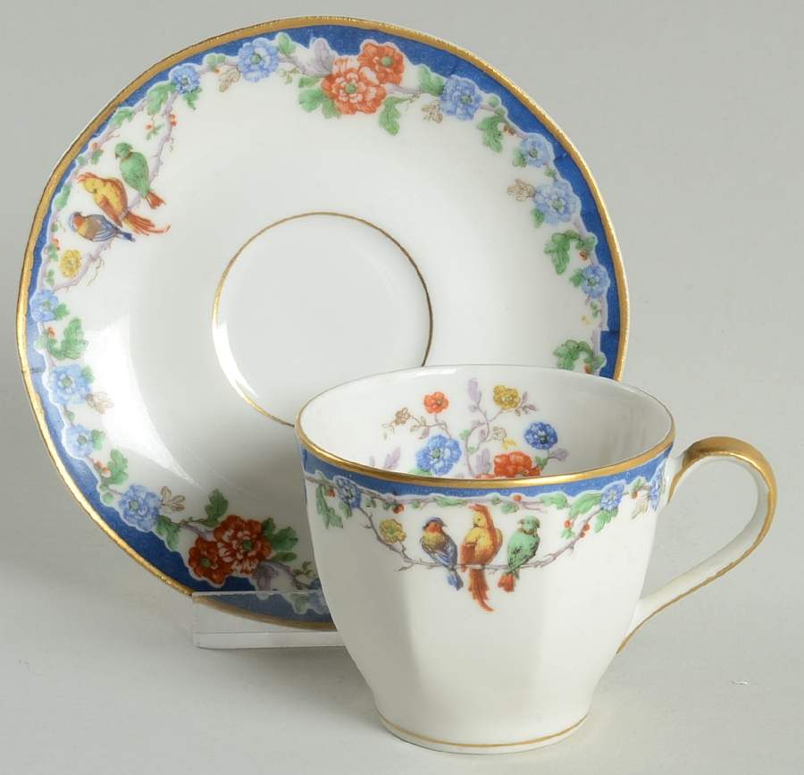 Garden of Allah Flat Demitasse Cup & Saucer Set by Haviland-1