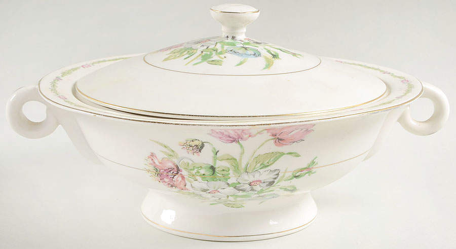 Garden Flowers Round Covered Vegetable by Haviland-1