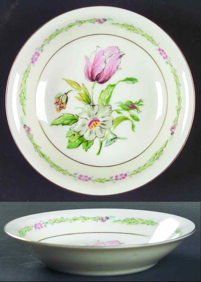 Garden Flowers Fruit/Dessert (Sauce) Bowl by Haviland-1