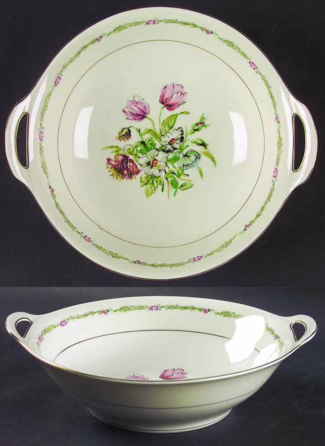 Garden Flowers 10" Round Vegetable Bowl by Haviland-1
