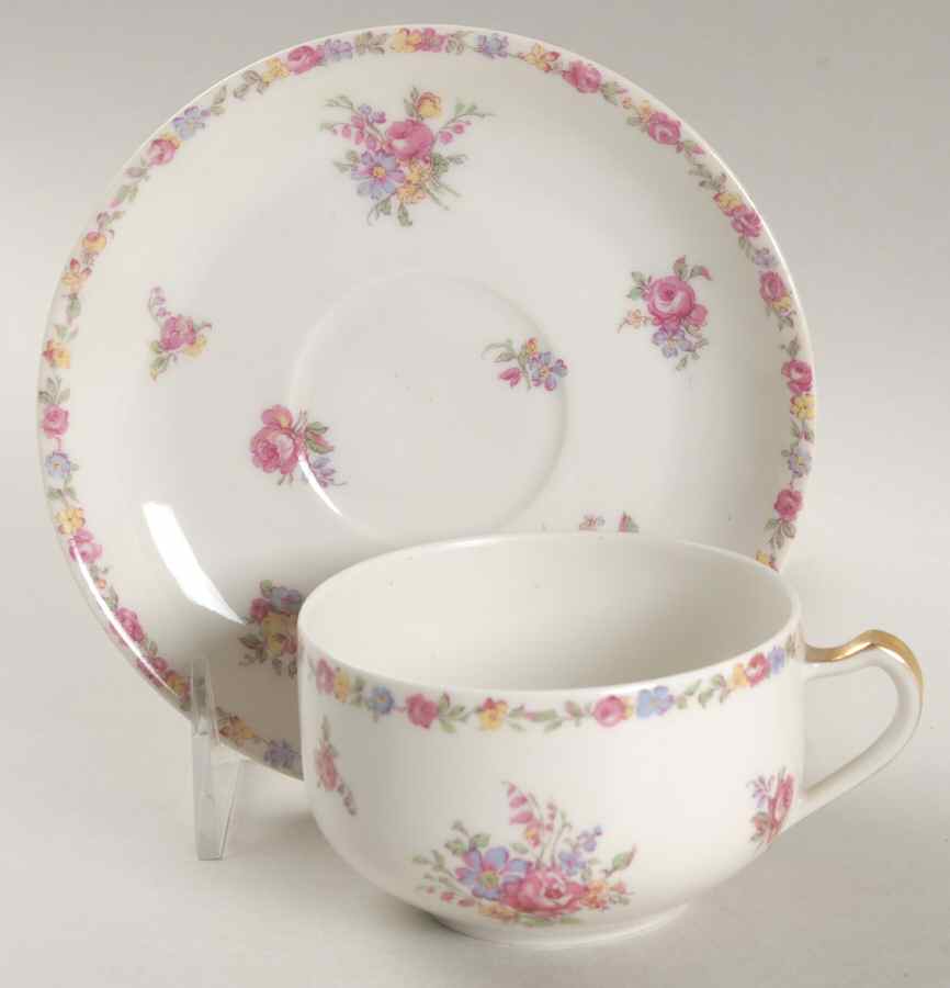 Gainsborough Flat Cup & Saucer Set by Haviland-1