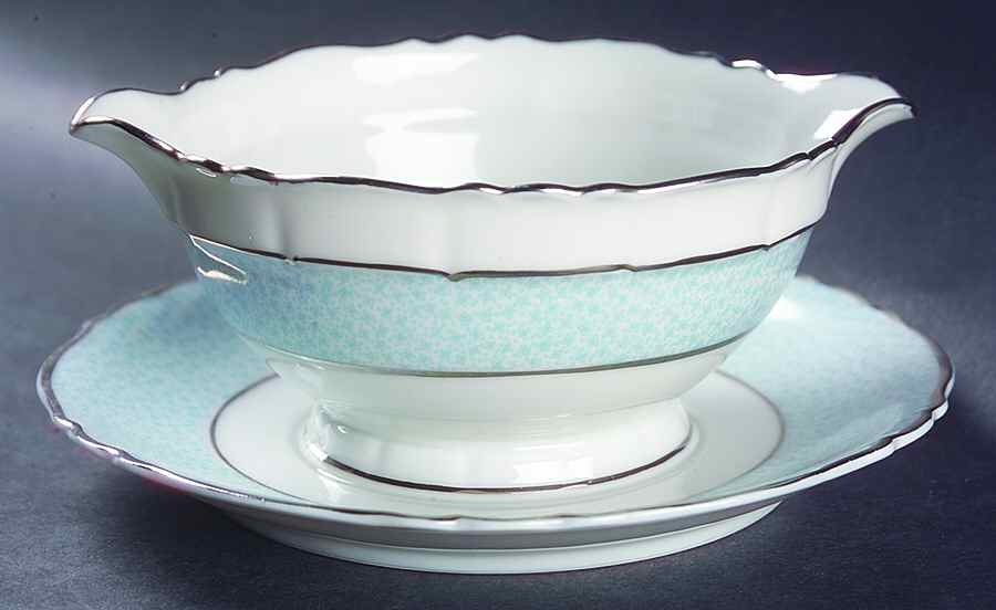 Galaxy Gravy Boat with Attached Underplate by Haviland-1