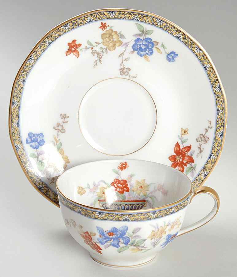 Ganga Flat Cup & Saucer Set by Haviland-1