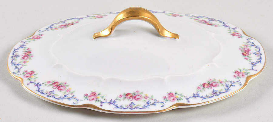 Garland Lid for Oval Vegetable by Haviland-1