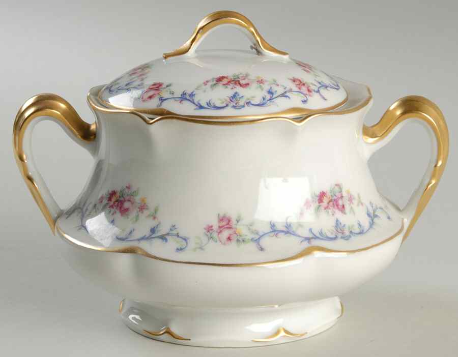 Garland Sugar Bowl & Lid by Haviland-1