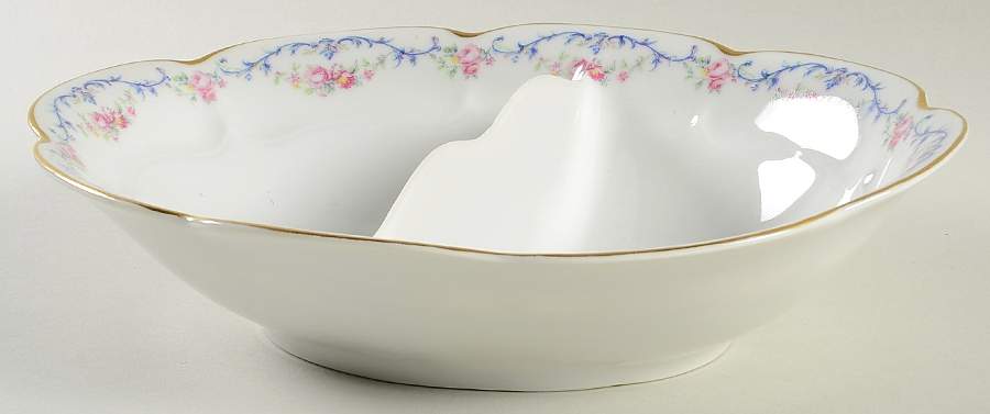 Garland 10" Oval Divided Vegetable Bowl by Haviland-1