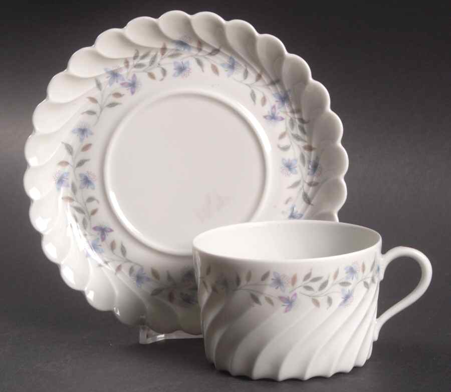Gentiane Flat Cup & Saucer Set by Haviland-1