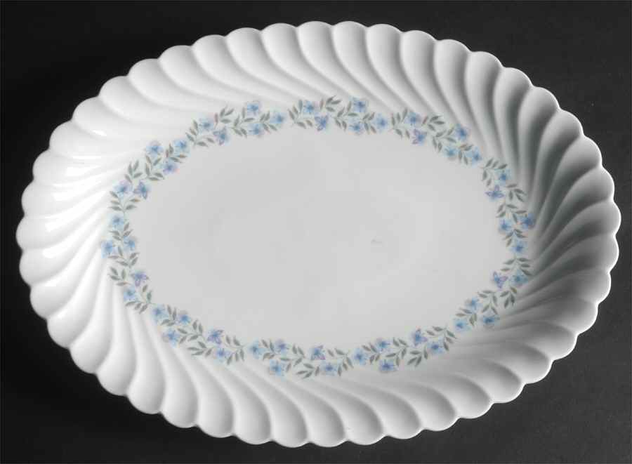 Gentiane 14" Oval Serving Platter by Haviland-1