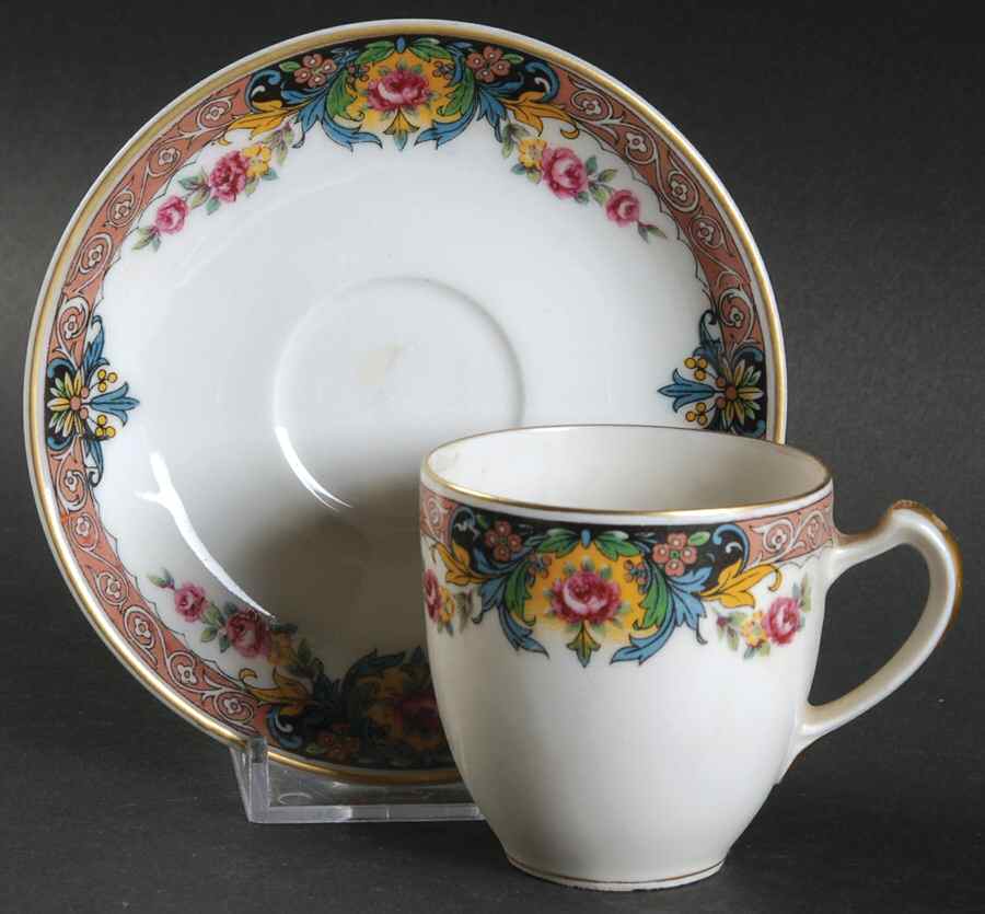 Geneva Flat Demitasse Cup & Saucer Set by Haviland-1