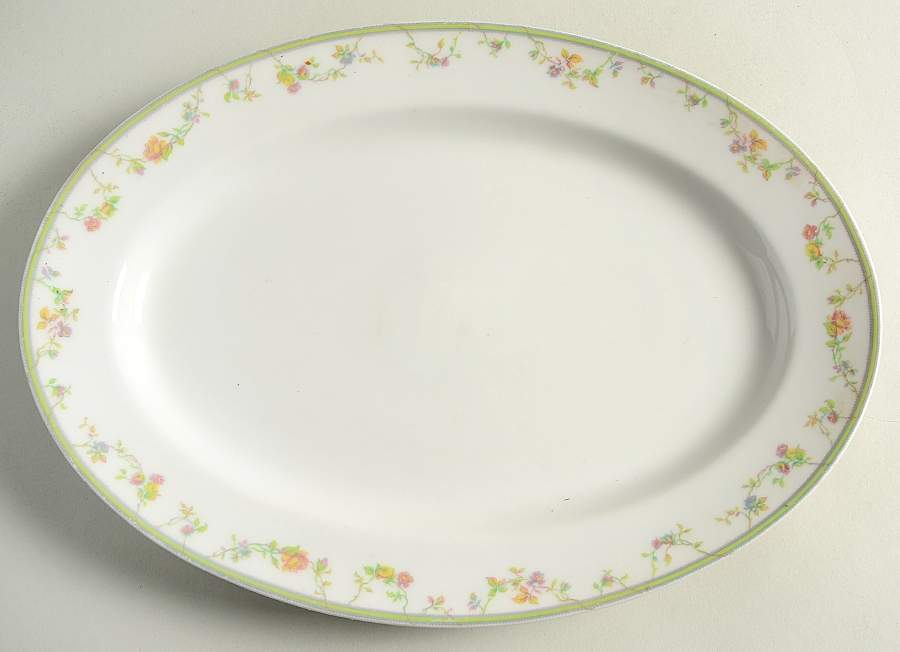 Genevieve 11" Oval Serving Platter by Haviland-1