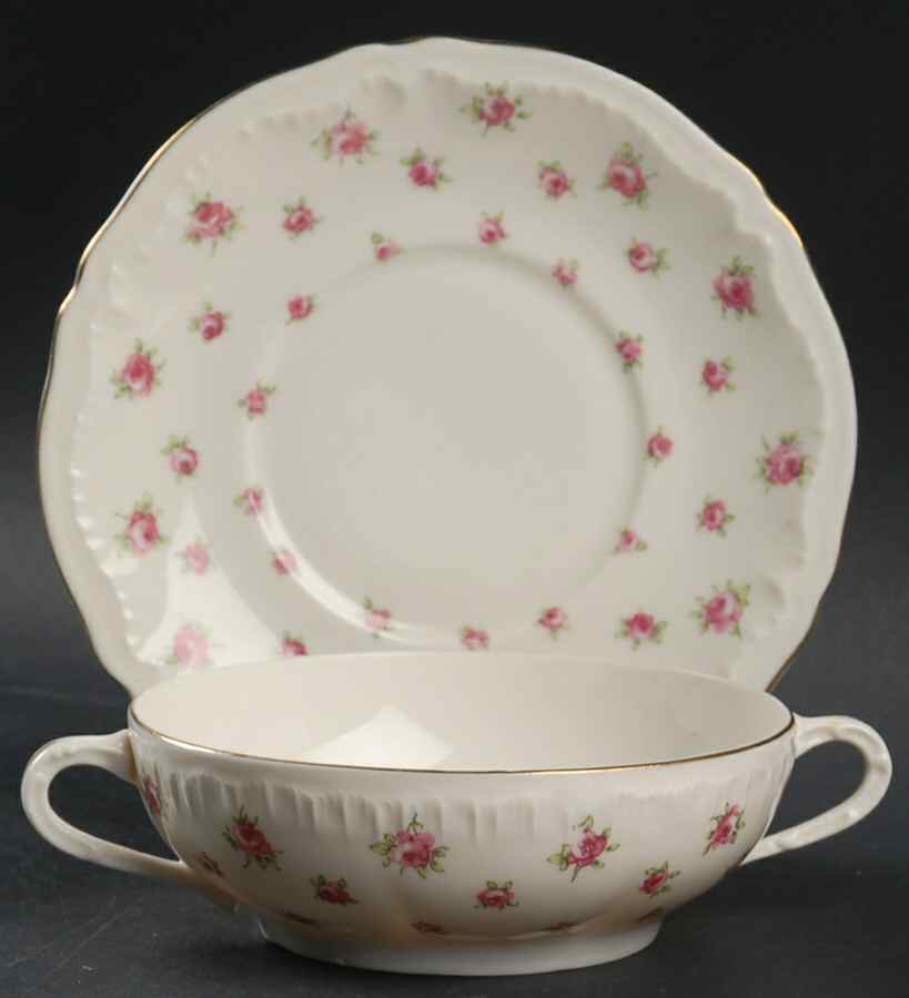Georgia Flat Cream Soup Bowl & Saucer Set by Haviland-1