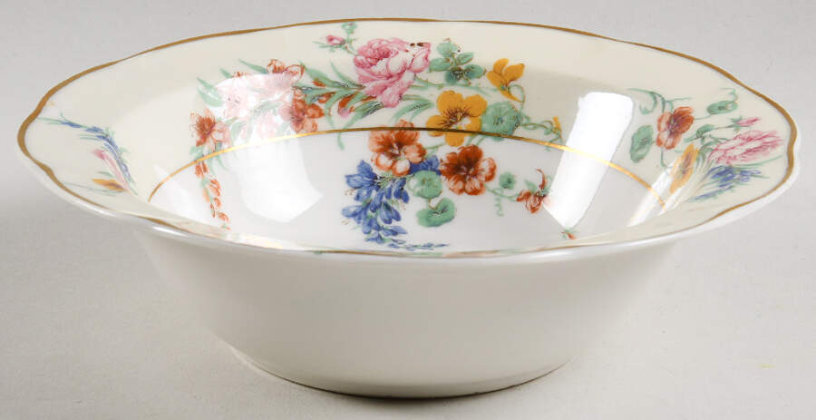 Gladiola (Cream Background) Rim Cereal Bowl by Haviland-1