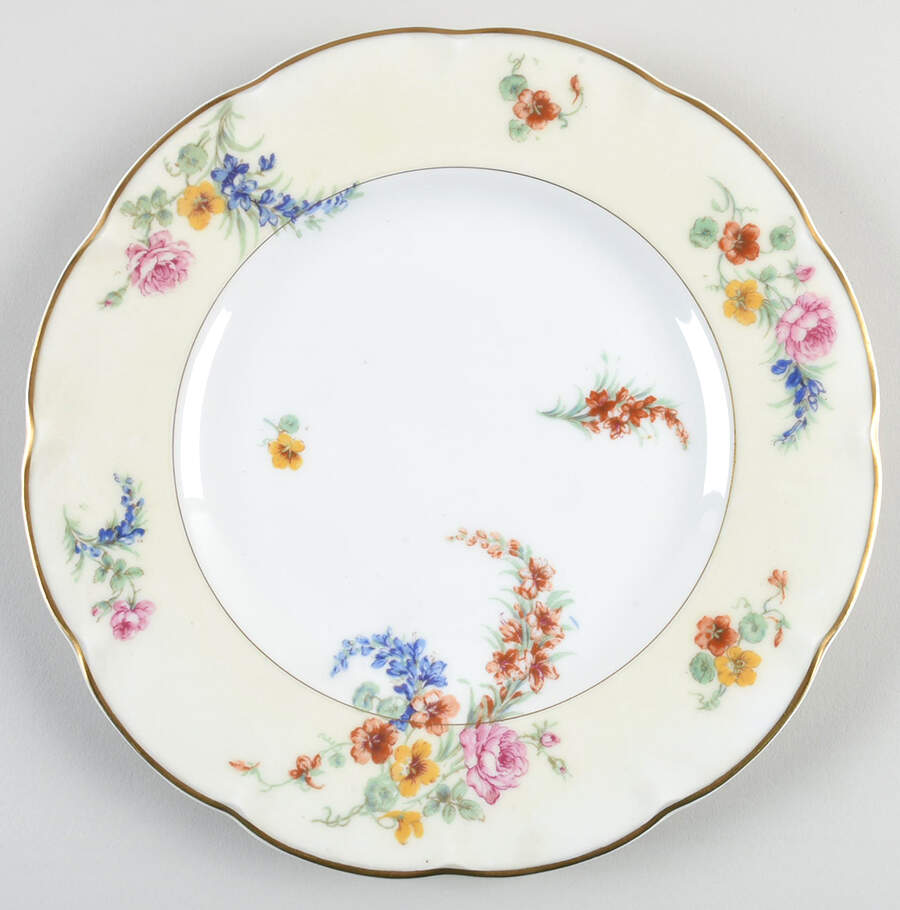 Gladiola (Cream Background) Luncheon Plate by Haviland-1