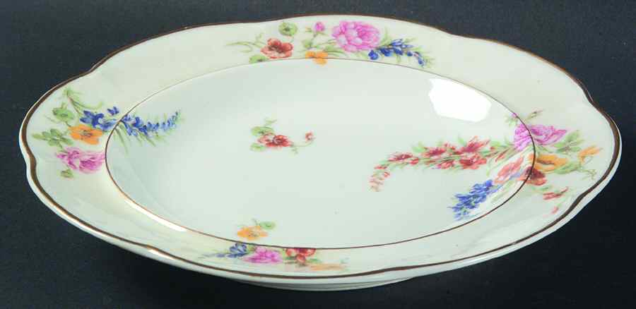 Gladiola (Cream Background) Round Butter No Lid by Haviland-1