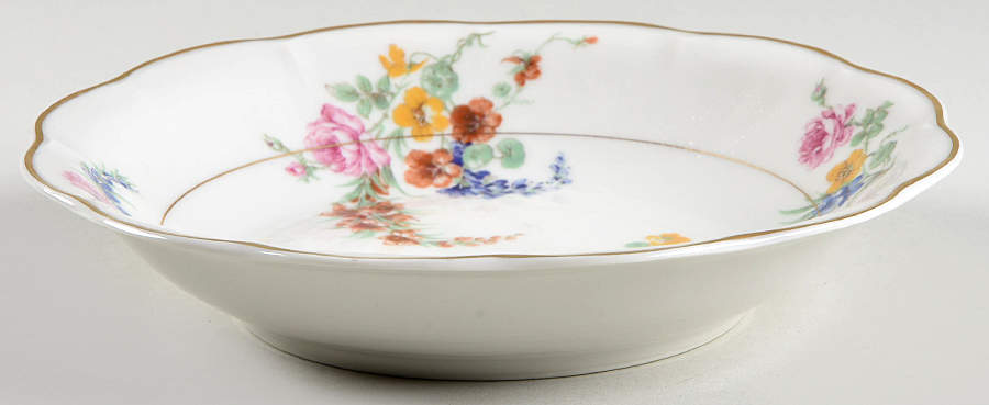 Gladiola (White Background) Coupe Soup Bowl by Haviland-1