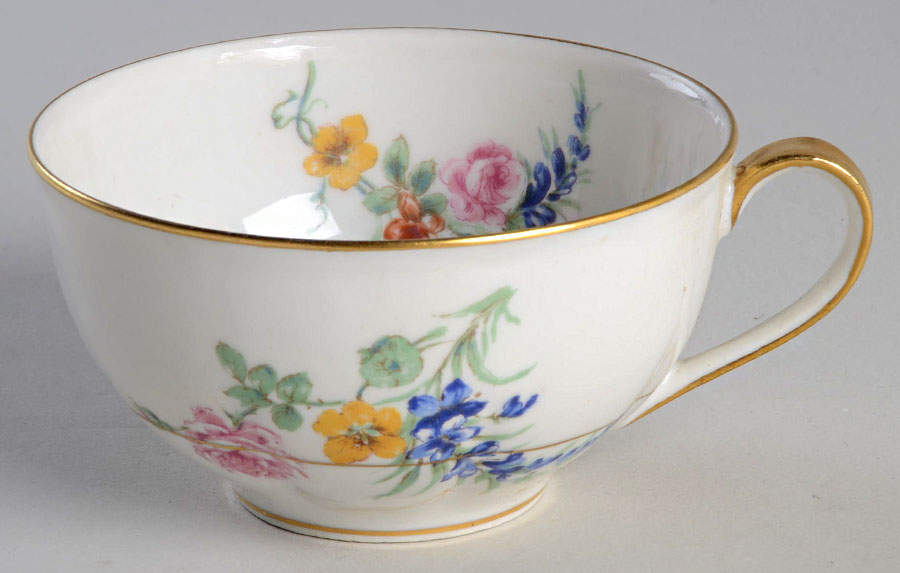 Gladiola (White Background) Flat Cup by Haviland-1