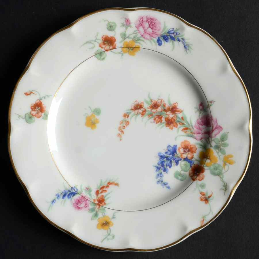 Gladiola (White Background) Bread & Butter Plate by Haviland-1