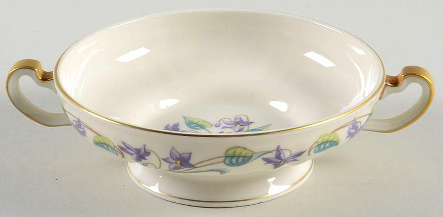 Glenbrook Footed Cream Soup Bowl & Saucer Set by Haviland-1