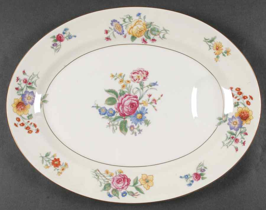Glendale 14" Oval Serving Platter by Haviland-1